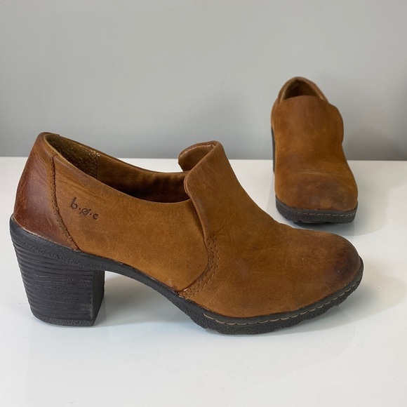 BOC Nubuck Comfort Heeled Leather Distressed Ankle Boot Size 8  Cottagecore - Picture 1 of 16